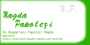magda papolczi business card
